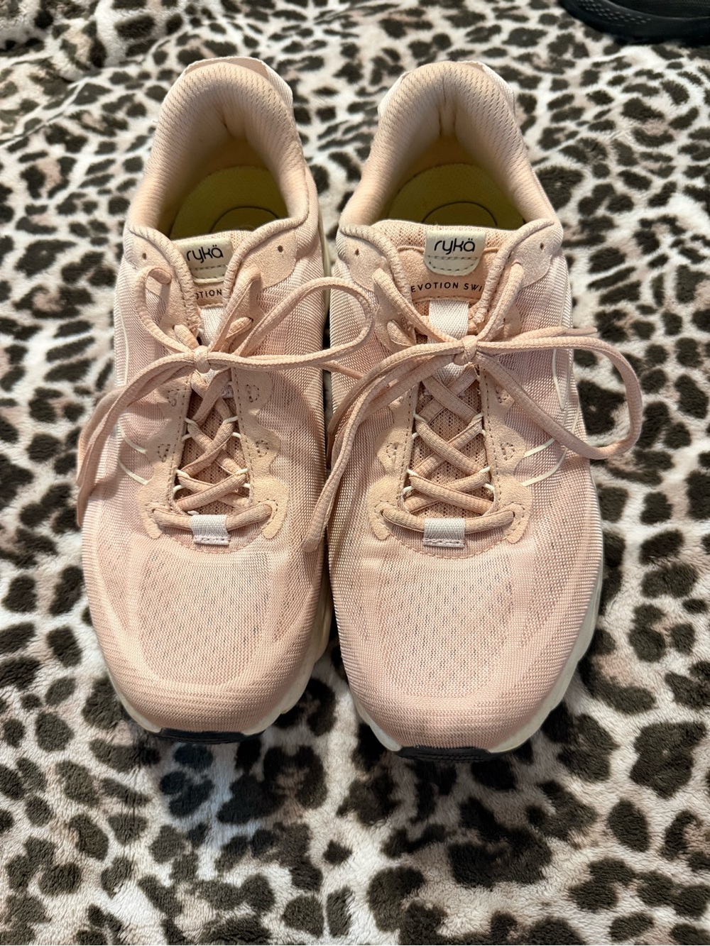 Ryka Women's Blush Pink wide Sneakers